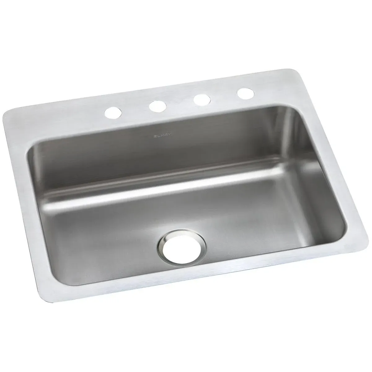 Elkay Dayton Single Bowl Dual Mount Stainless Steel Sink, Silver