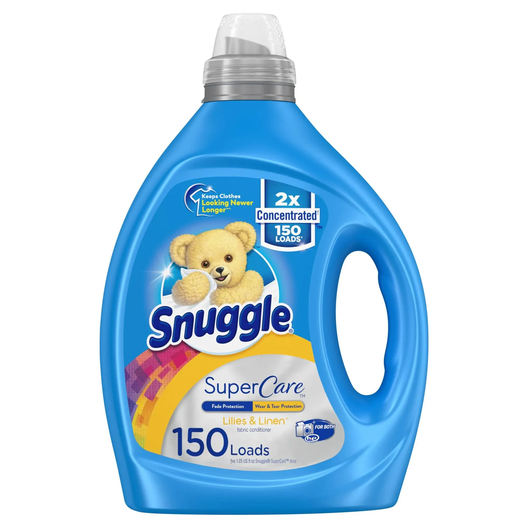 Snuggle SuperCare Laundry Fabric Softener Liquid Lillies & Linen 2x Concentrated Fabric Conditioner 150 Loads