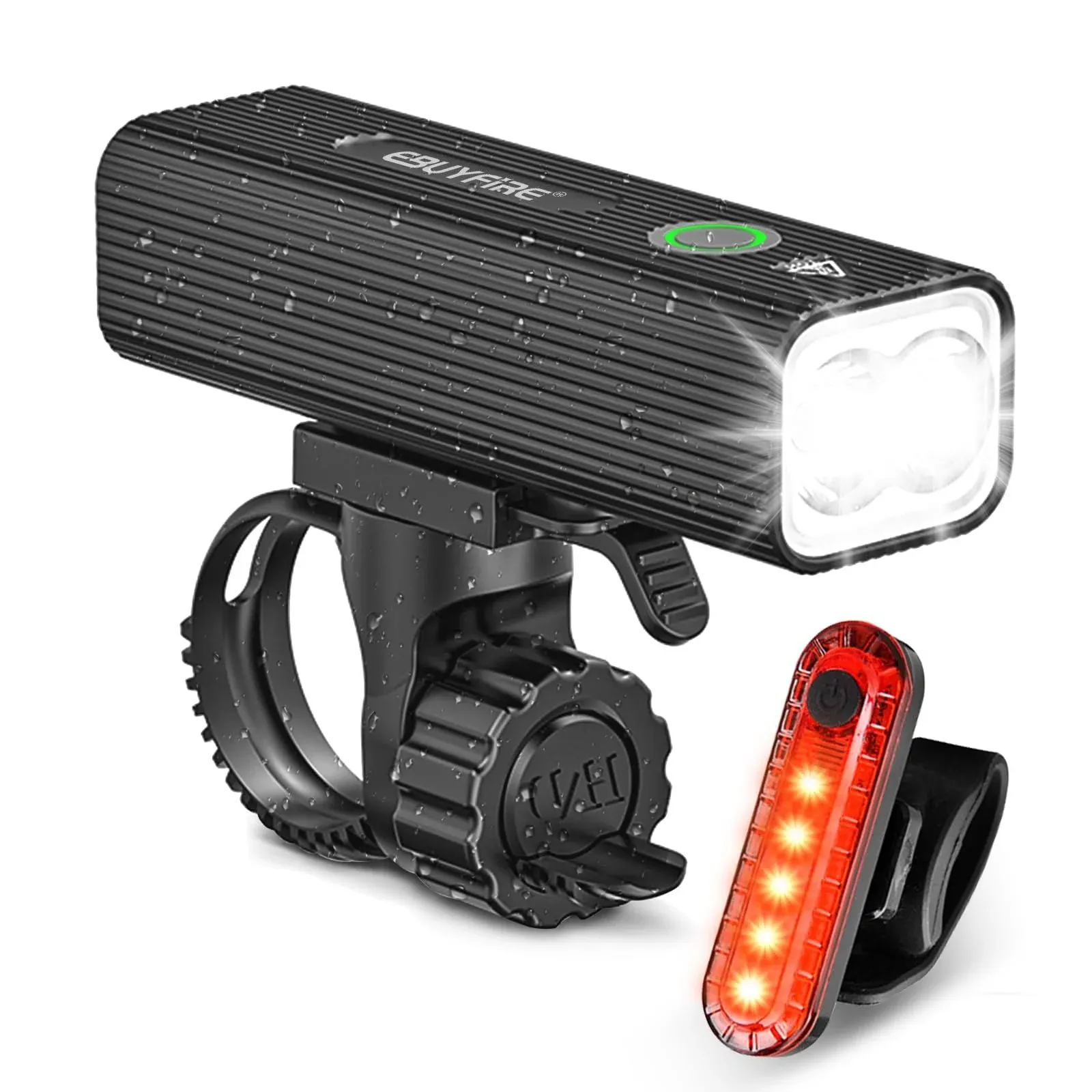 USB Rechargeable Bike Lights Set Night Riding Front and Back Bicycle Light Flashlight Bike Headlight Powerful 5 Light Mode Waterproof Easy to Install for Men Women Kids Road Mountain MTB Cycling