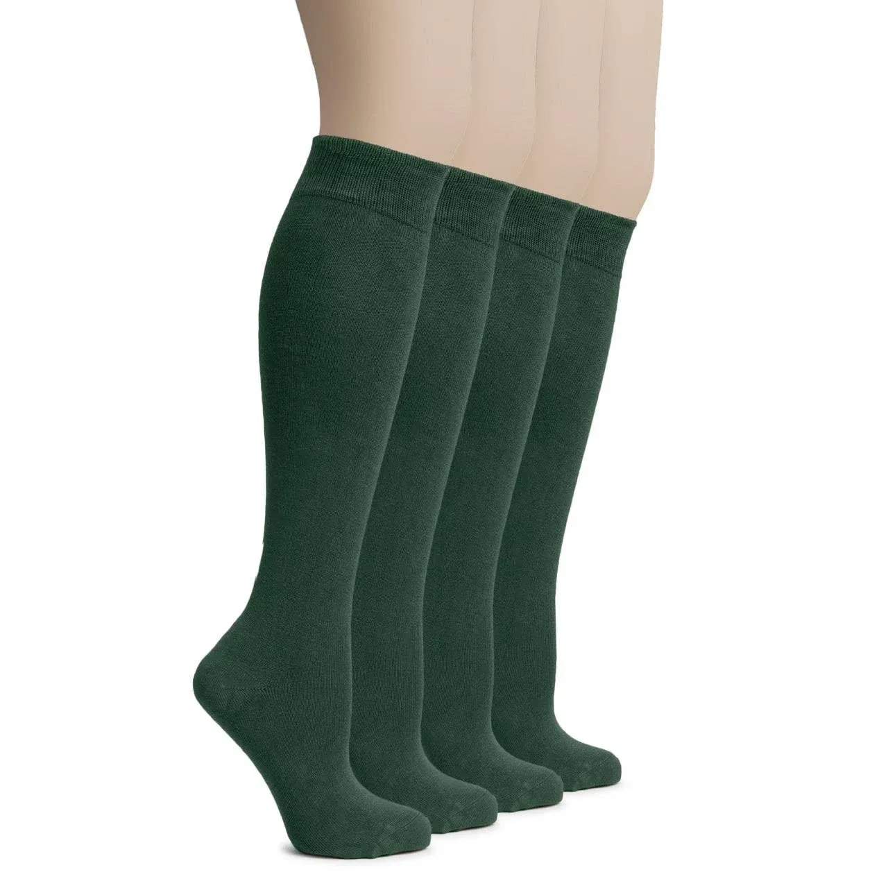 Knee-High Bamboo Dress Socks for Women, 4 Pairs