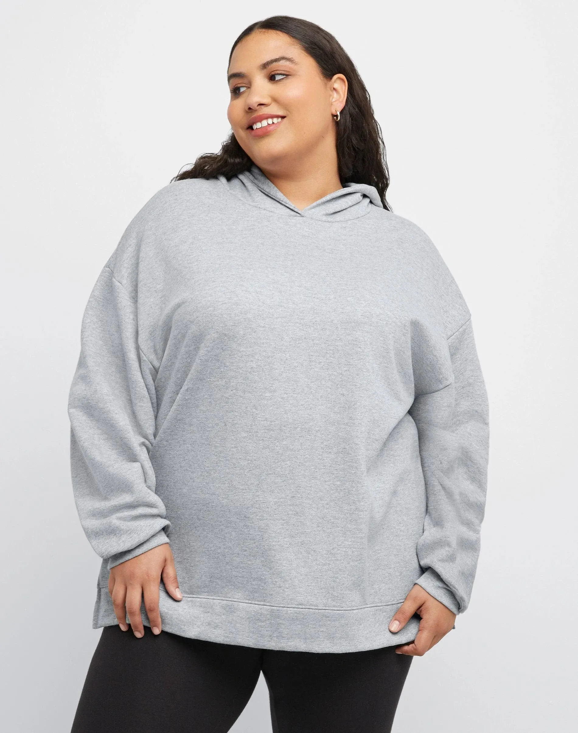 Hanes EcoSmart Plus Size Fleece Hoodie, Midweight Sweatshirt for Women, Kanga Po