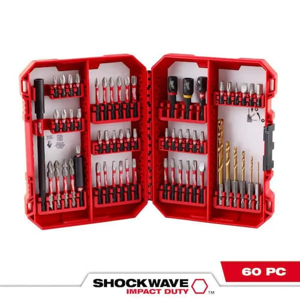 SHOCKWAVE Impact Duty Alloy Steel Screw Driver Bit Set (60-Piece)