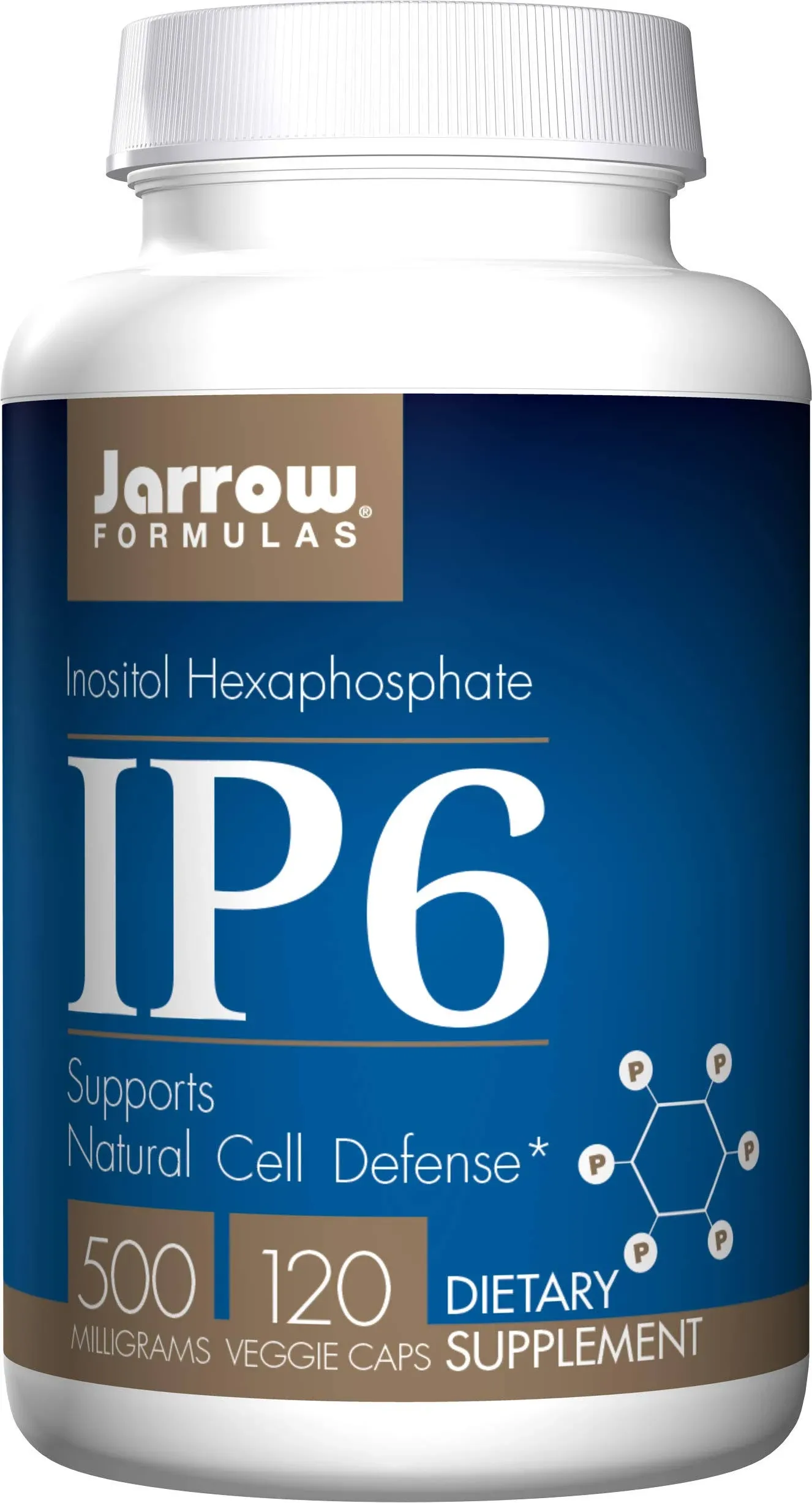 Jarrow Formulas IP6 (Inositol Hexaphosphate) 500 mg. 120 Capsules