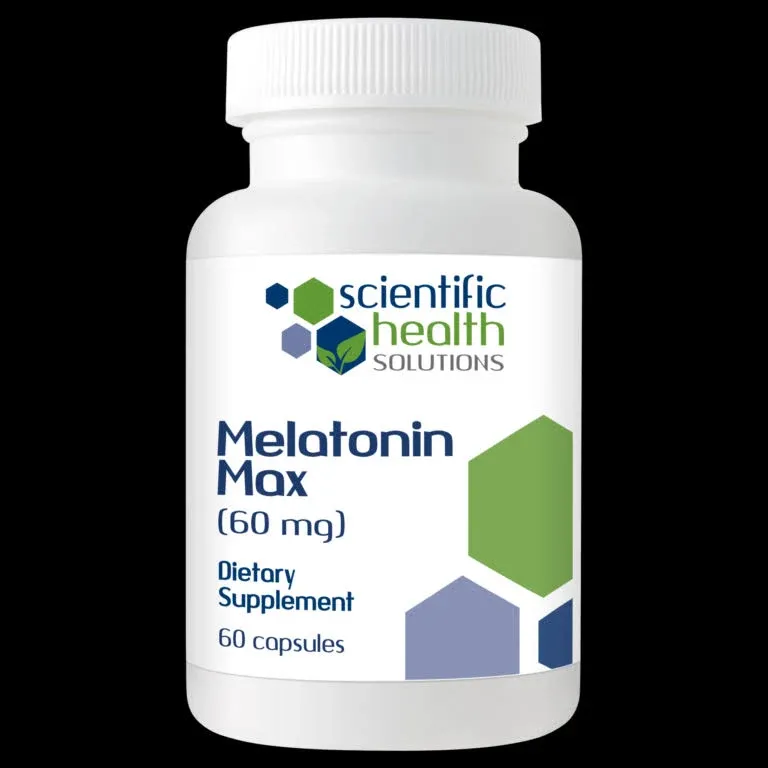 60mg Extra Strength Melatonin MAX - High Dosage Melatonin Ensures Amply Supply Of This Important Hormone - 100% Drug-Free, Vegan, Non-GMO, Gluten-Free (60 Capsules)