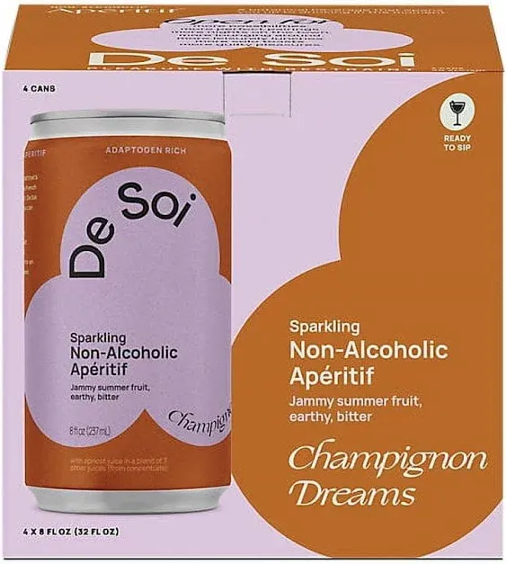 Sparkling Non-Alcoholic Aperitif - Champignon Dreams (4 Drinks, 8 Fl Oz. Each)