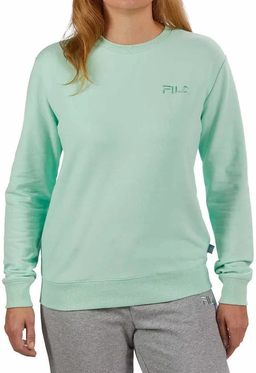 NEW -Women’s FILA Midweight French Terry Crewneck Long Sleeve Sweatshirt (green)