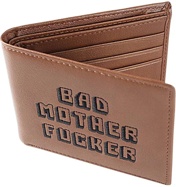 Miramax Officially Licensed Men's Bad Mother Wallet Bi-fold Embroidered