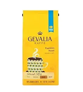 Gevalia Espresso Dark Roast 100% Arabica Ground Coffee (12 oz Bag)