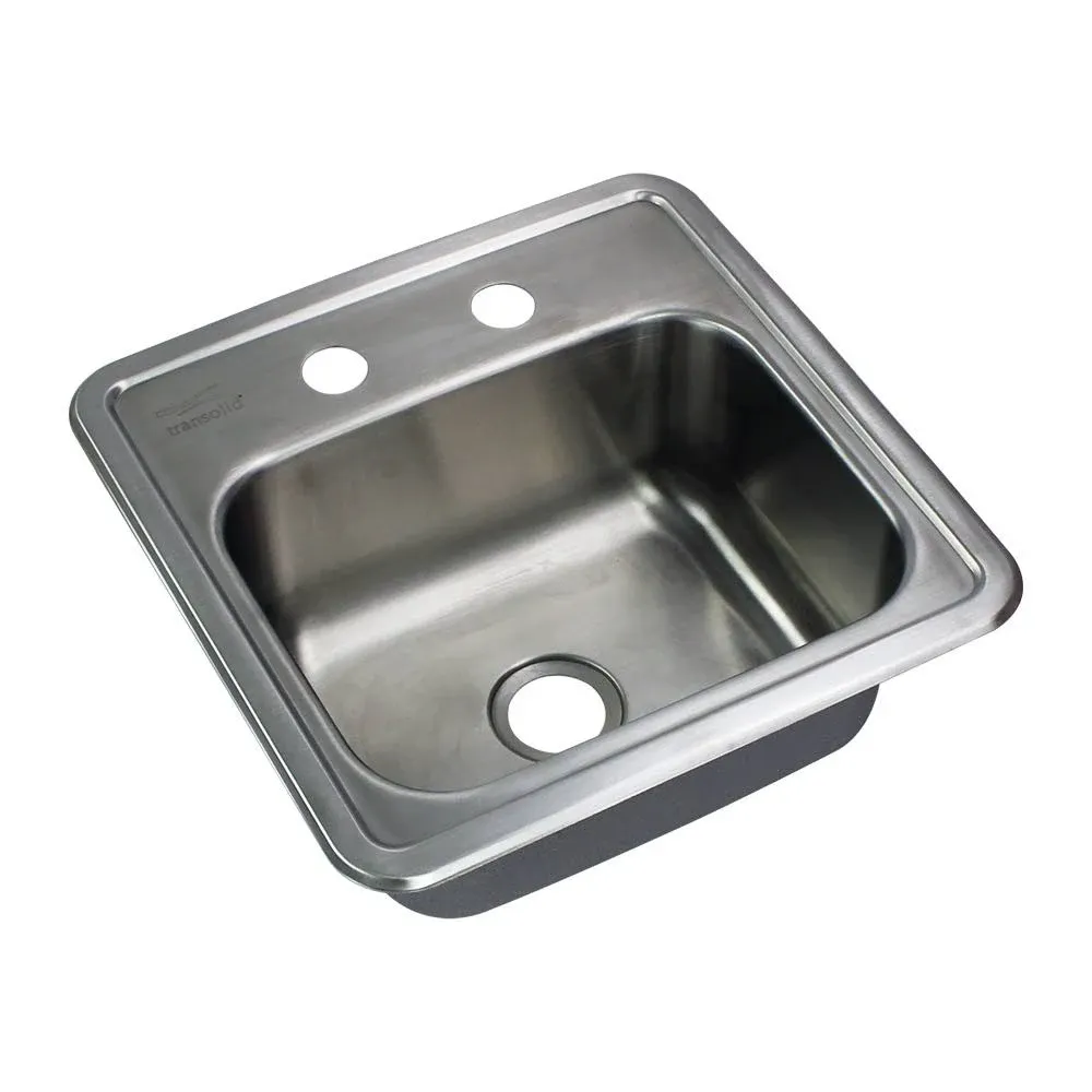 Transolid Select Stainless Steel 15-in Drop-In Kitchen Sink in Stainless