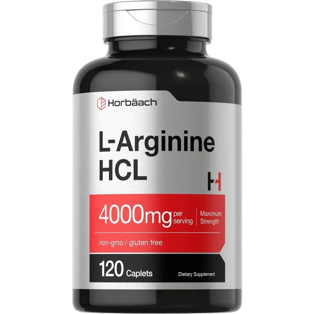 L Arginine 4000 mg | 120 Caplets | Maximum Strength Nitric Oxide Precursor ...