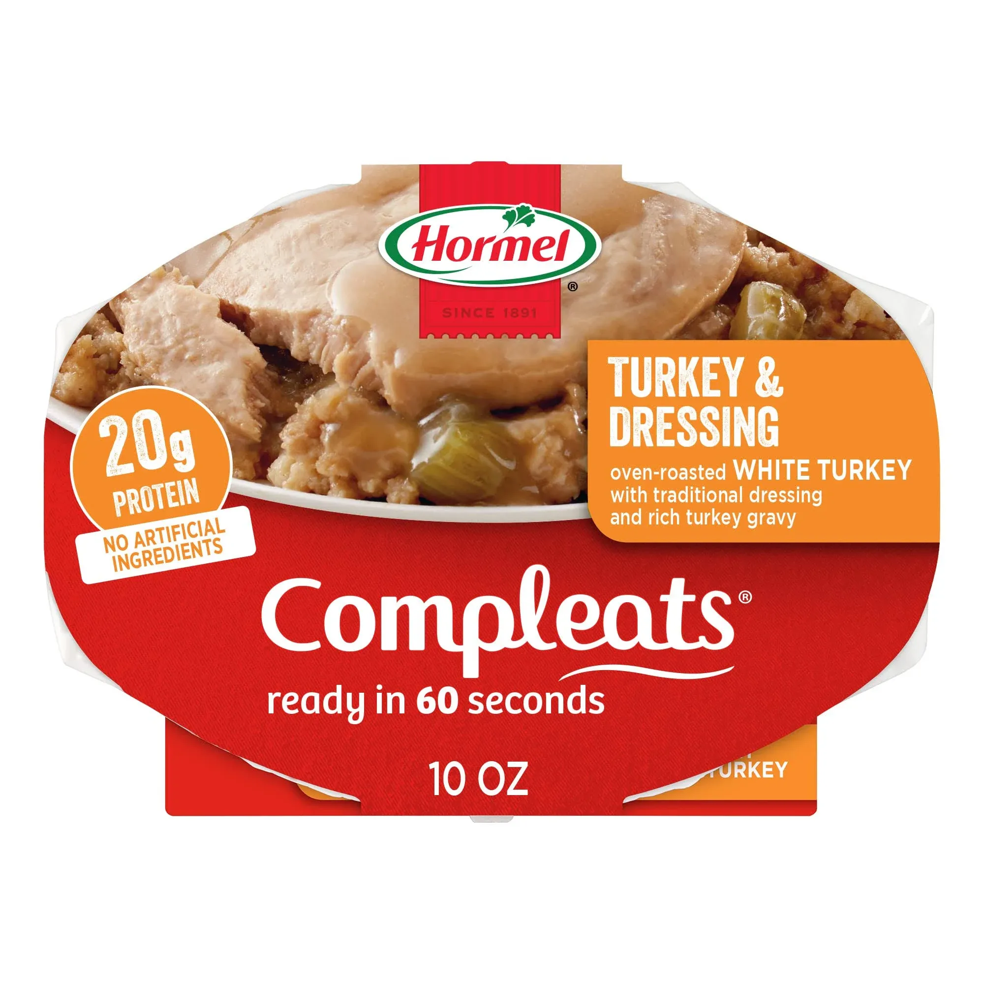 Hormel Compleats Microwave Bowl, Turkey & Dressing with Gravy - 10 oz tray