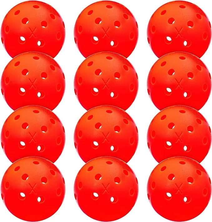 Franklin Sports X-40 Outdoor Pickleballs - 12 Pack Lava - Orange