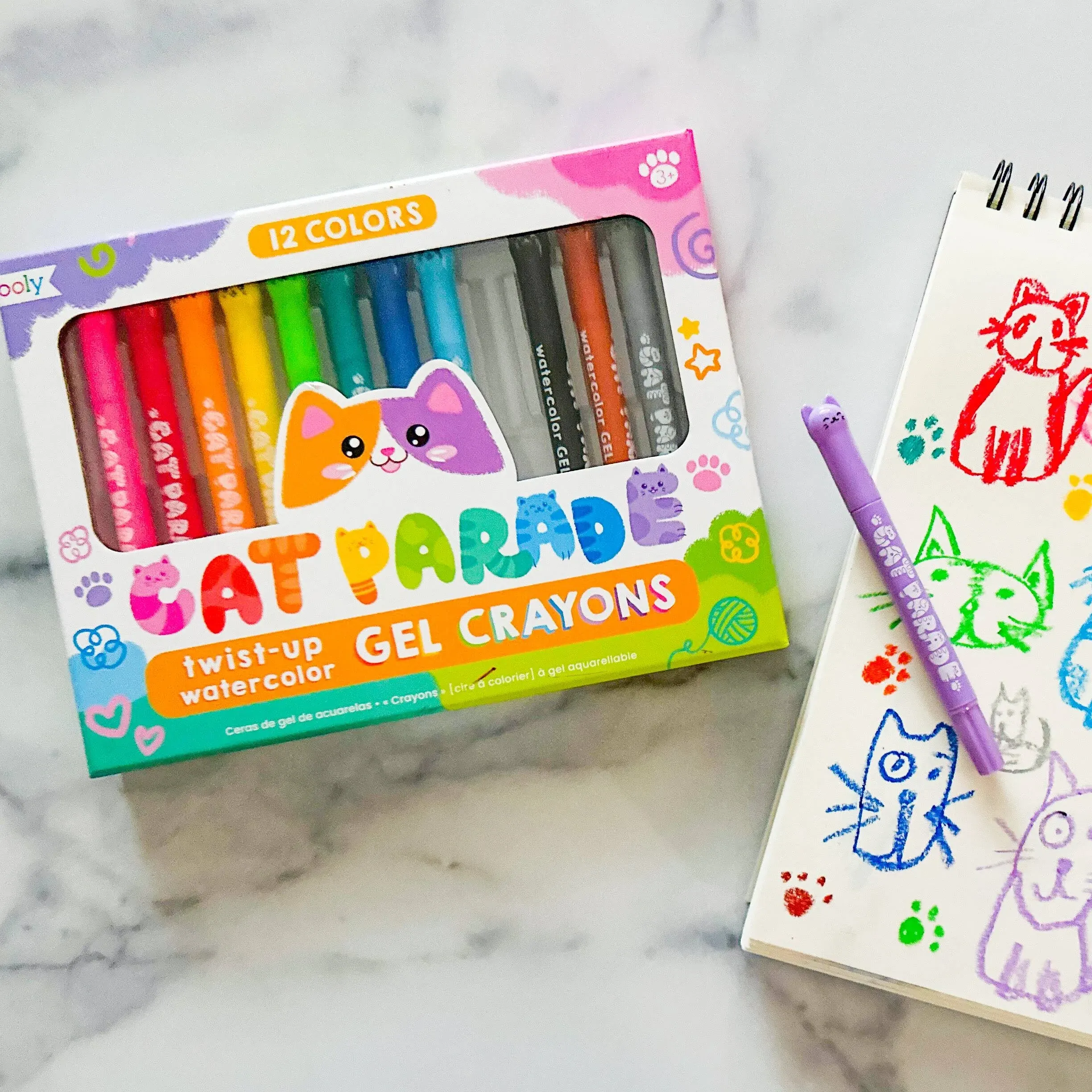 Cat Parade Gel Crayons - Set of 12