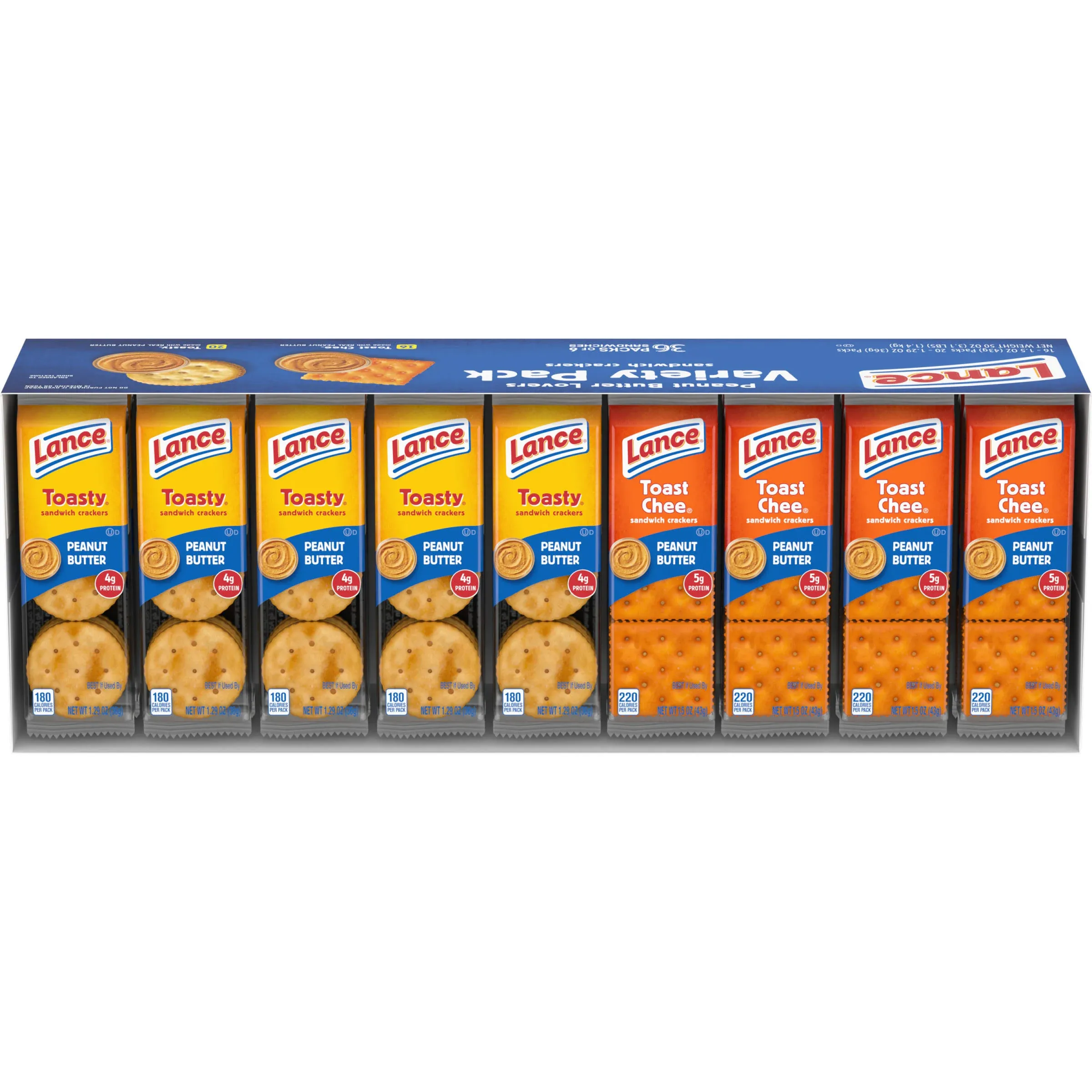 Lance ToastChee Crackers Variety Pack - 36 count