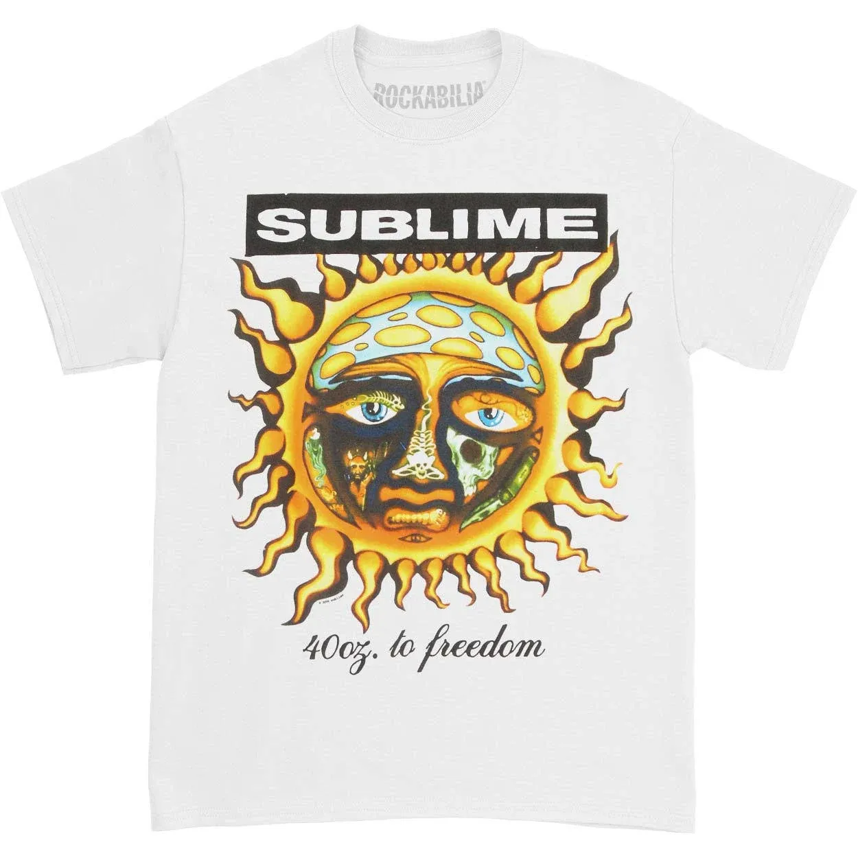 SUBLIME 40oz TO FREEDOM SUN LOGO ALTERNATIVE PUNK ROCK MUSIC BAND T SHIRT S-2XL