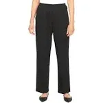 Alfred Dunner Classics Twill Pull-On Pants - Chocolate