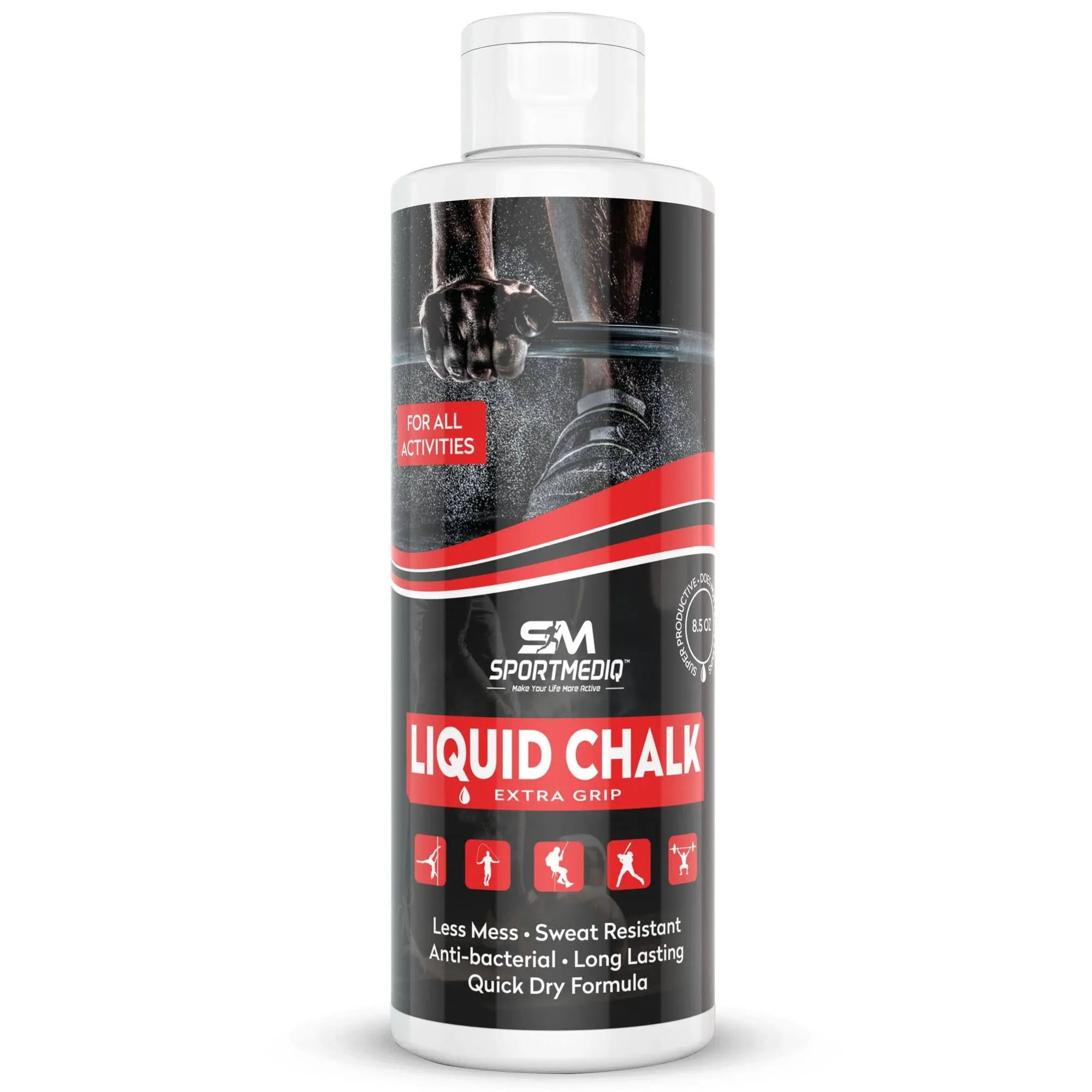 Sportmediq Pro Grade Liquid Chalk - Mess Free Professional Hand Grip for Gym ...