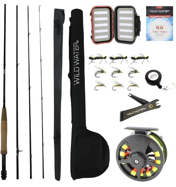 Wild Water 5/6 9 Rod Fly Fishing Complete Starter Package