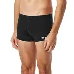 TYR Men's Durafast Elite Solid Square Leg Swimsuit - Black, 36