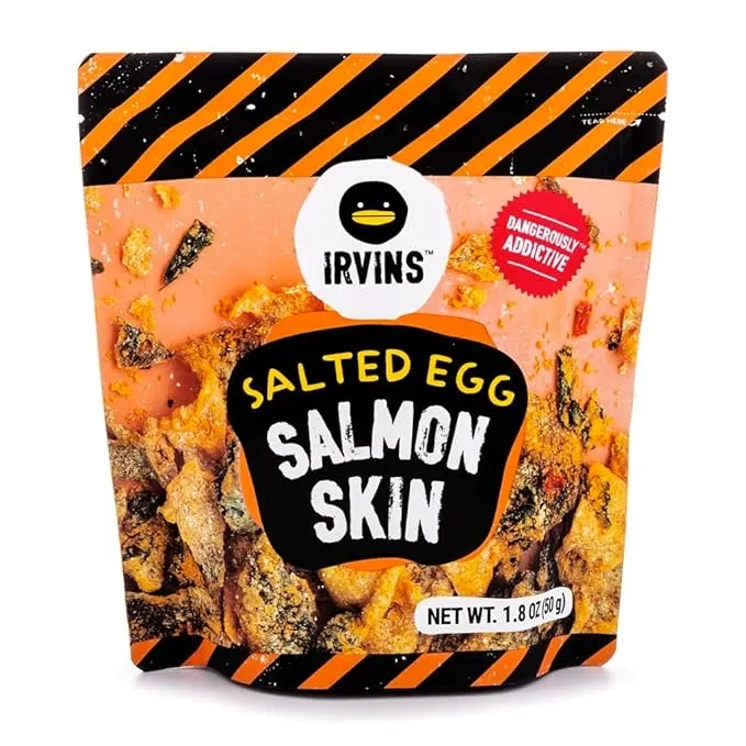 IRVINS Salted Egg Salmon Skin 50g, 1.7637 Ounce