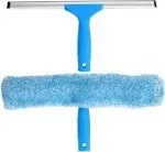 MR.SIGA Professional Window Cleaning Combo - Squeegee & Microfiber Window Scrubber, 14"