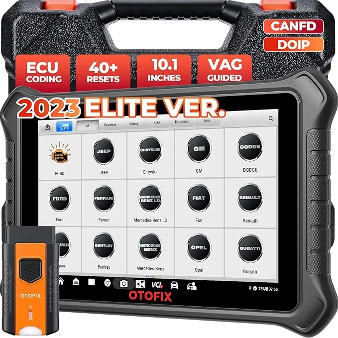 OTOFIX D1 PRO 2024 Bidirektionales Scan-Tool, 2 Jahre kostenloses Update, ECU-Codierung, FCA SGW-Zugang, 40+ Dienste, aktiver Test, VAG-geführte Funktion, Auto Scan 2.0, CANFD & DOIP, Advanced of D1