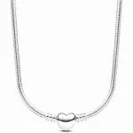 Pandora Heart Clasp Snake Chain Necklace