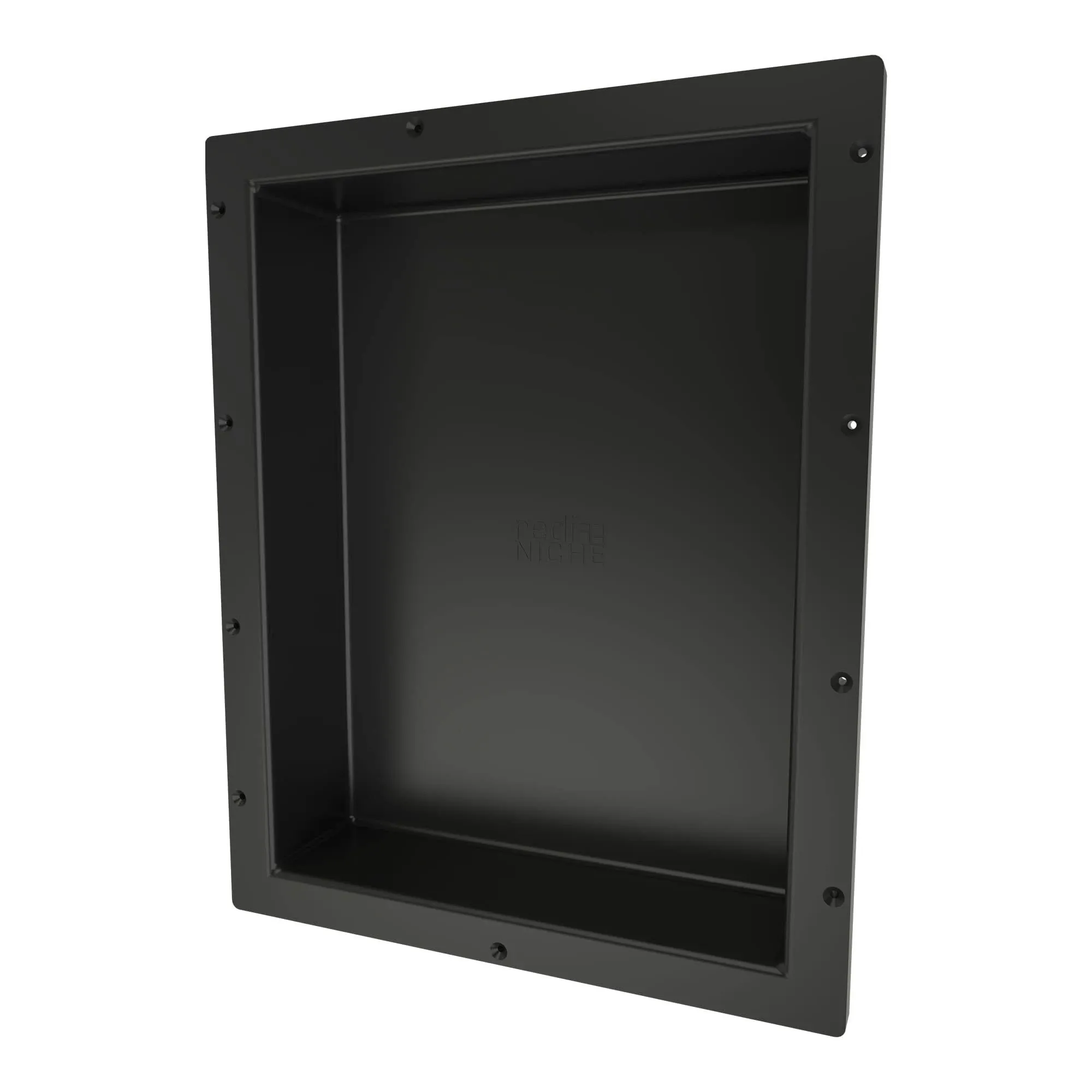 Tile Redi USA RN1620S-BI Redi Niche Single Recessed Shower Shelf, One Inner Shelf, 20" H x 16" W, Black