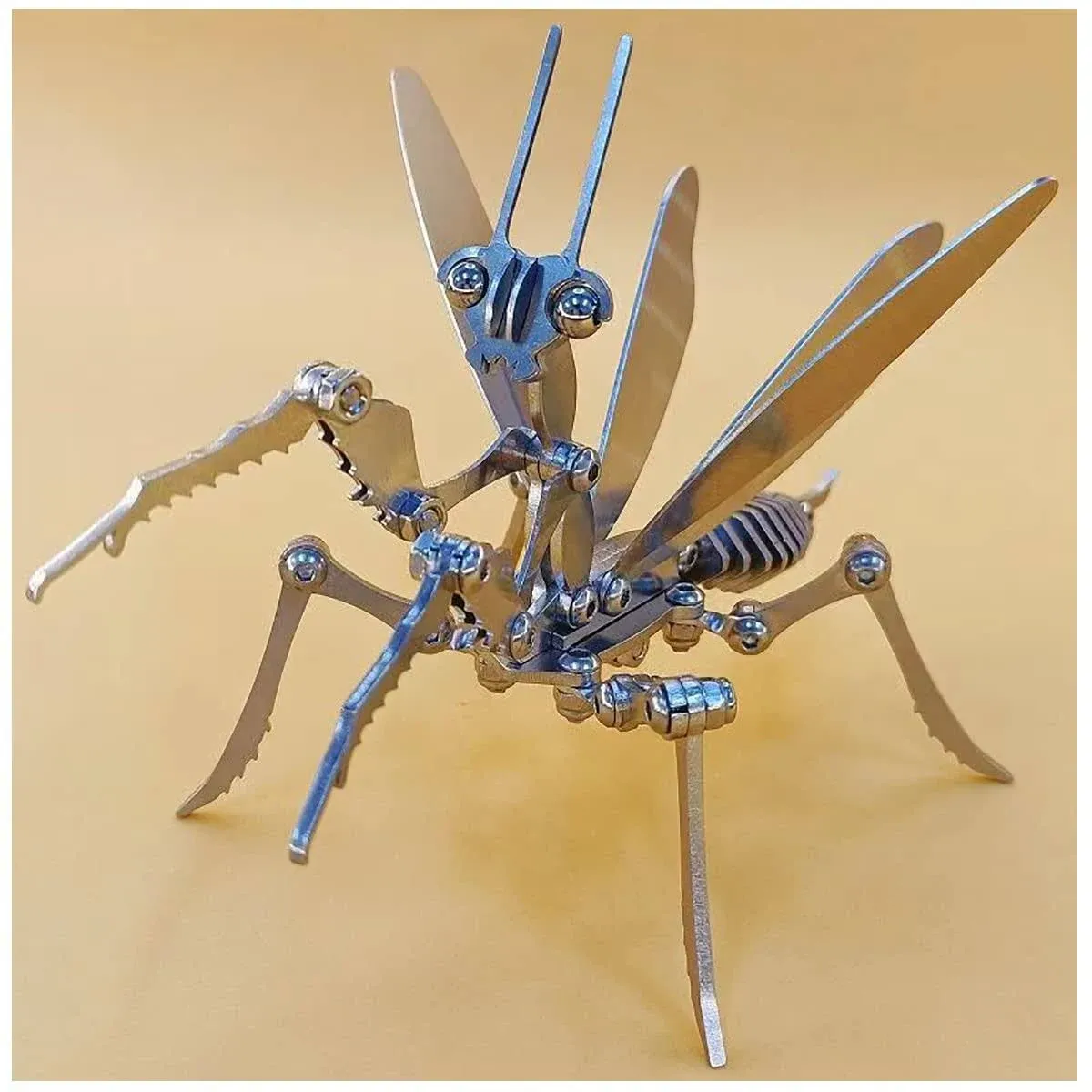 3D Metal Puzzle DIY Model Kit Creative Metal Ornaments Mantis Metal Assemblage ...