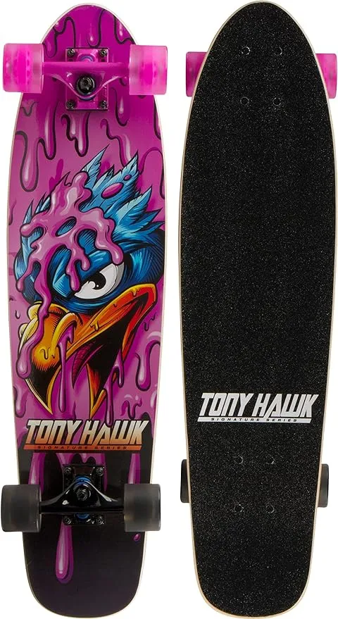 Tony Hawk 31&#034; Complete Cruiser Skateboard, 9-Ply Maple Deck Skateboard for Cruis