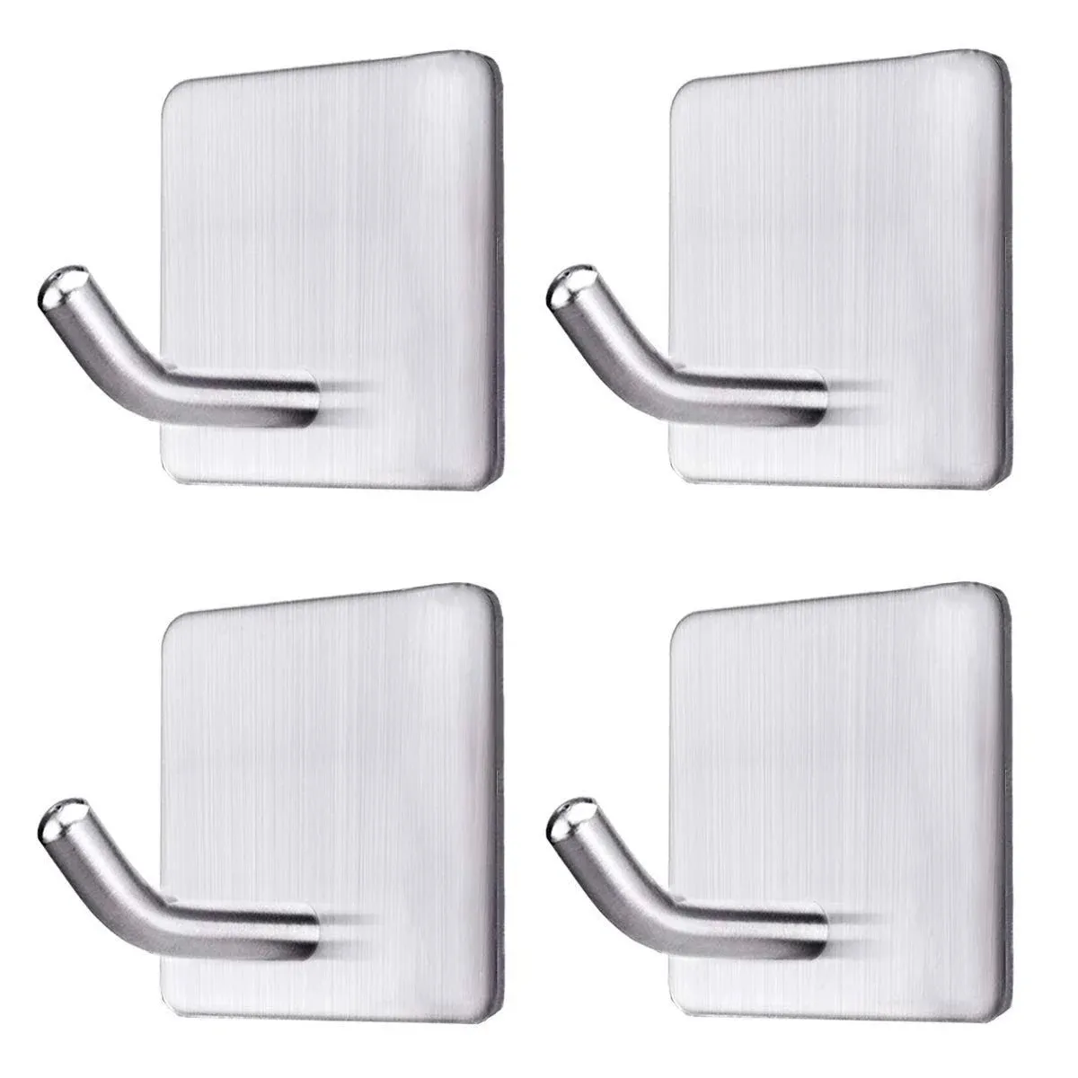 Wetest Hanging Towel Hooks 304 Stainless Steel Wall Adhesive Hooks for Bathroom ...