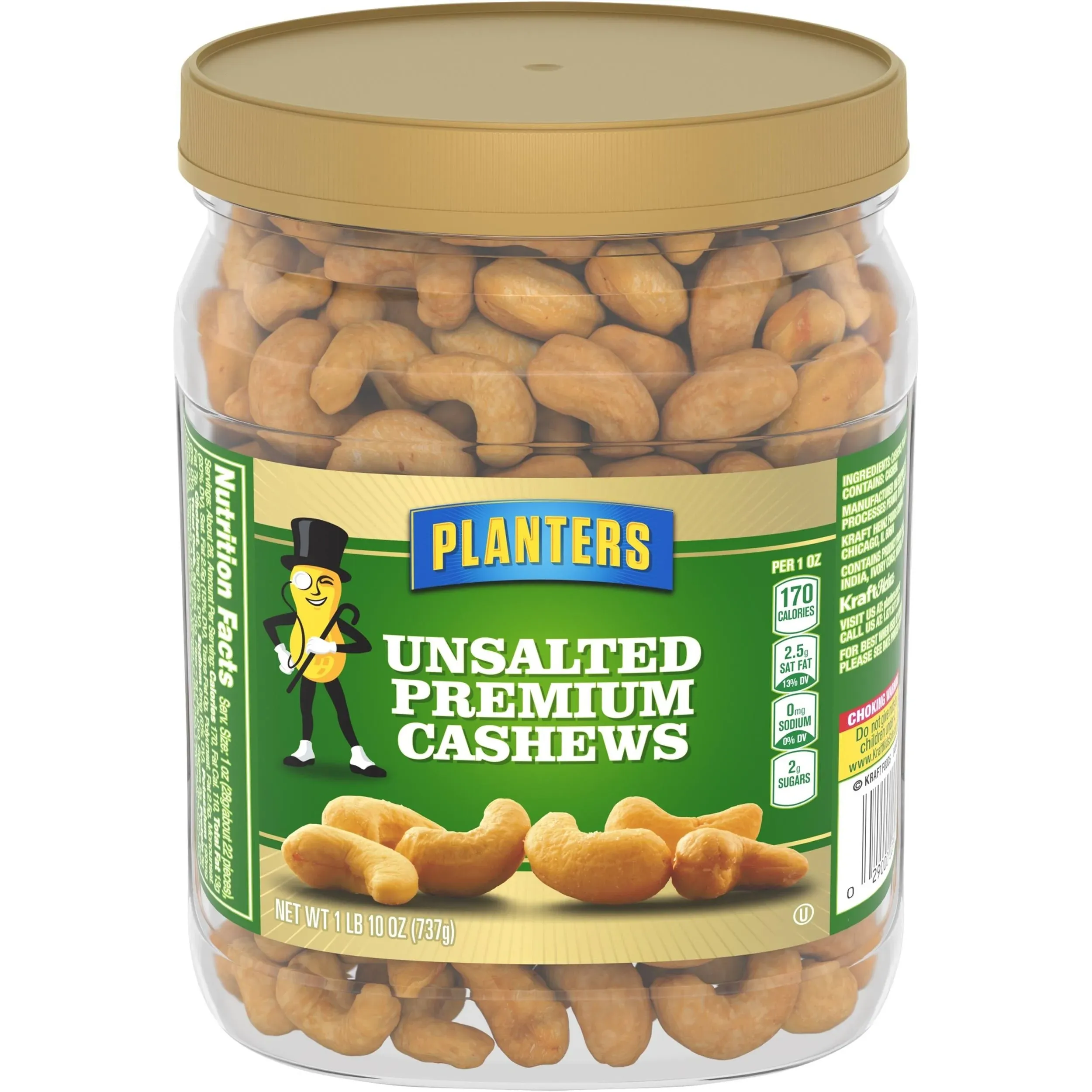 Planters Fancy Whole Cashews with Sea Salt