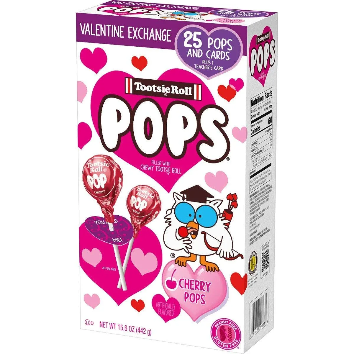 Tootsie Pop Valentine Friendship Exchange Kit 15.6 Ounce Box