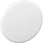 Garvin CBC-275800 8" Ceiling Blank-Up Cover White for Raised Ring or 3-1/2" Round/Octagon Box