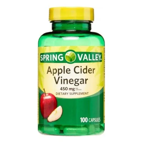 Spring Valley Apple Cider Vinegar Dietary Supplement Capsules, 450 mg - 100 count