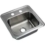 Transolid Select Stainless Steel 15-in Drop-In Kitchen Sink in Stainless