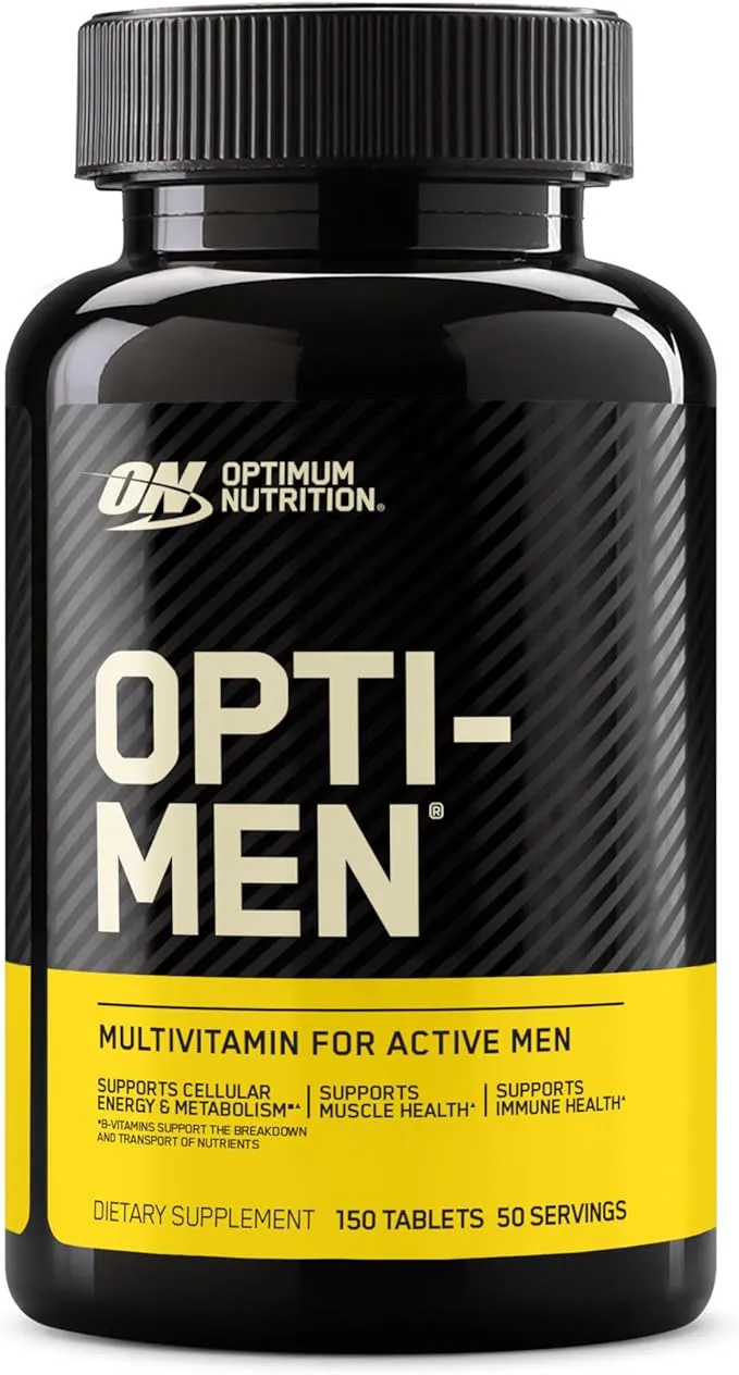 Optimum Nutrition Opti-Men, Vitamin C, Zinc and Vitamin D, E, B12 for Immune Support Mens Daily Multivitamin Supplement, 150 Count (Packaging May Vary)