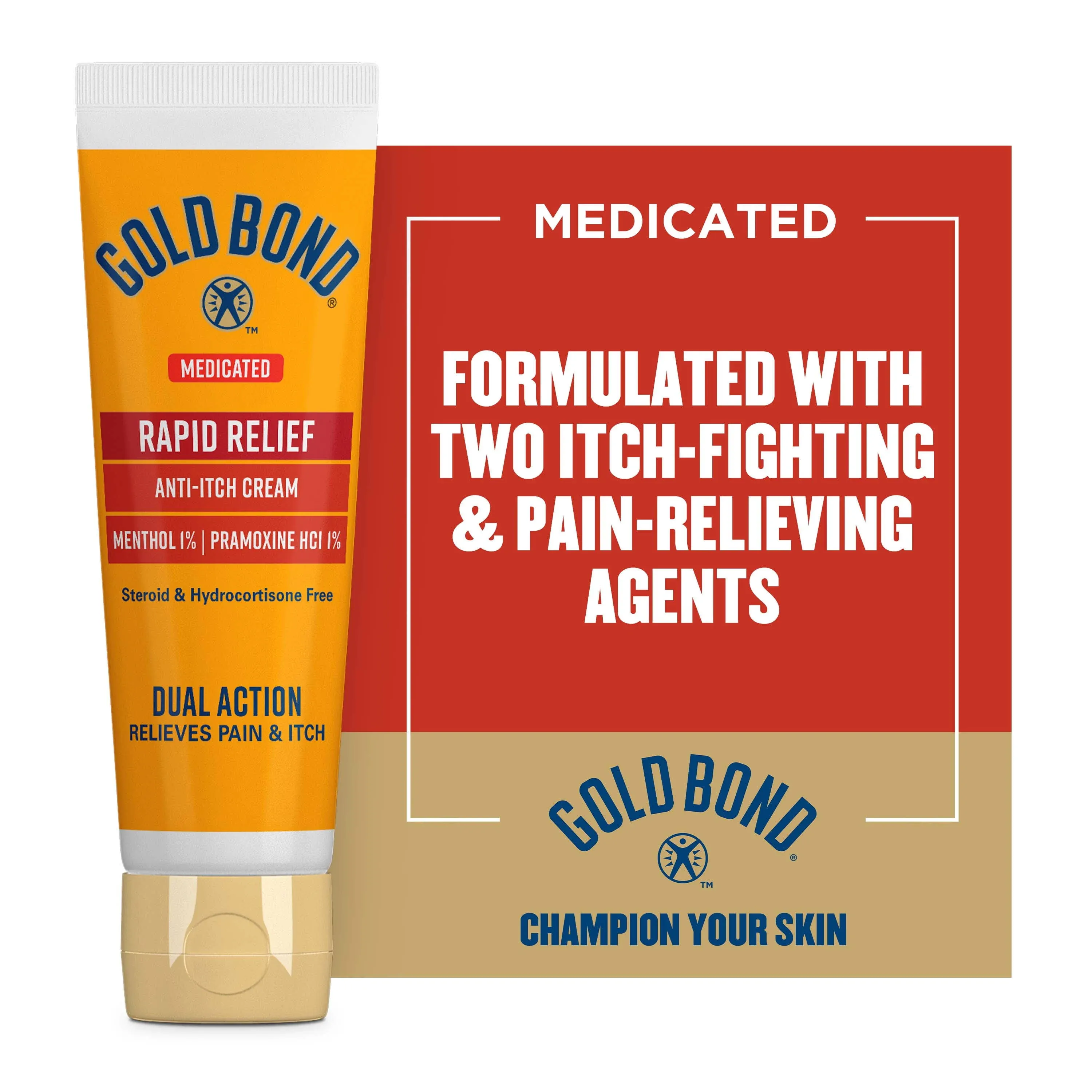 Gold Bond Anti-Itch Cream, Dual Action, Rapid Relief - 1 oz