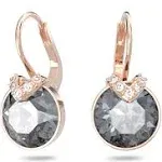 Swarovski Bella V Earrings, Grey, Rose Gold Tone Plated