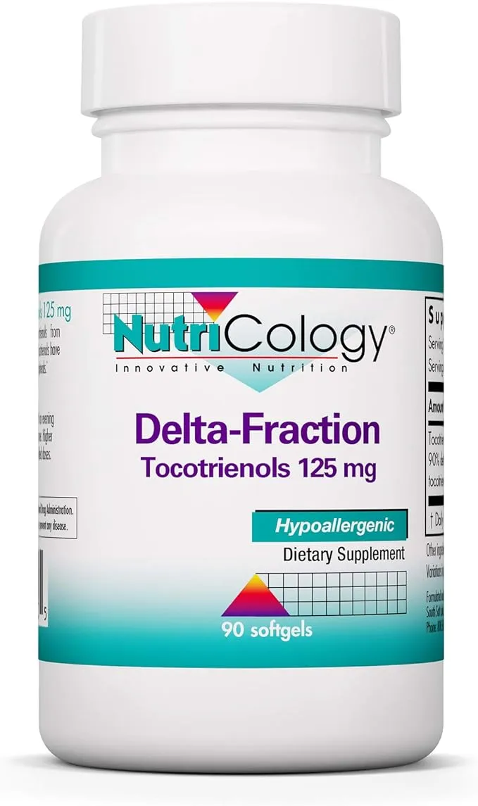 Nutricology Delta-Fraction Tocotrienols 125 mg - Vitamin E, Heart/Brain - 90 Softgels 