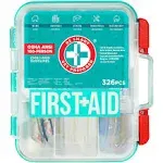 Be Smart Get Prepared First Aid Kit, Red, 326 Piece Set, 1 Count