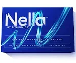 Nella Gut Health Supplements for Women & Men (30 Capsules), Energy Boosting Probiotics for Digestive Health, 3 Strains, Daily Probiotic Pills, Supports Workout & Recovery