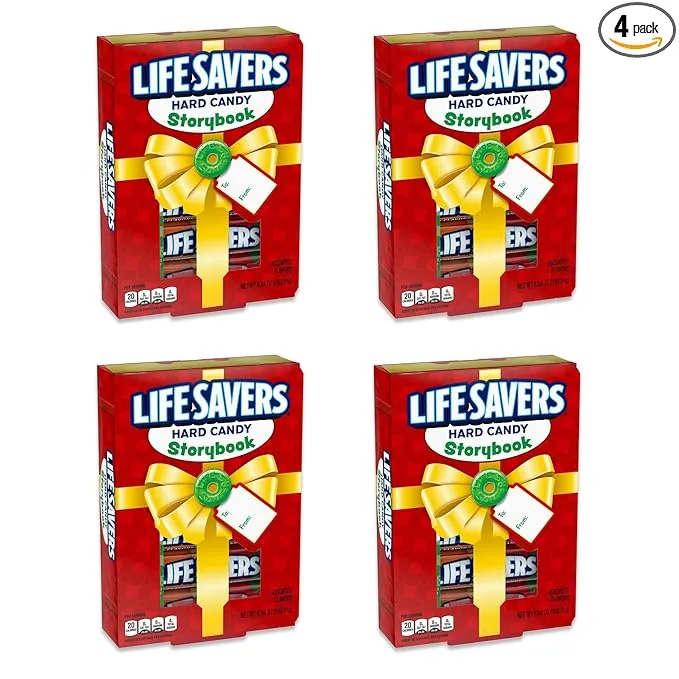 Lifesavers Christmas Candy Book 4 Pack of Lifesavers Hard Candy Lifesaver ...