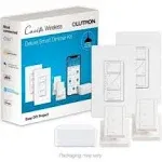 Lutron Caseta Wireless Smart Lighting In-Wall Dimmer Kit (P-BDG-PKG2W)