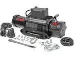 Rough Country Cabrestante eléctrico de la Serie Pro de 5,4 kg, Cuerda sintética de 85 pies, Gancho Clevis | Mando a Distancia de 12 pies |PRO12000S