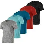 Real Essentials 5 Pack: Men’s Dry-Fit Moisture Wicking Active Athletic ...