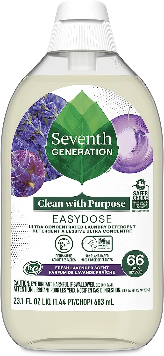 Seventh Generation Laundry Detergent, Ultra Concentrated, Free & Clear - 23.1 fl oz liq