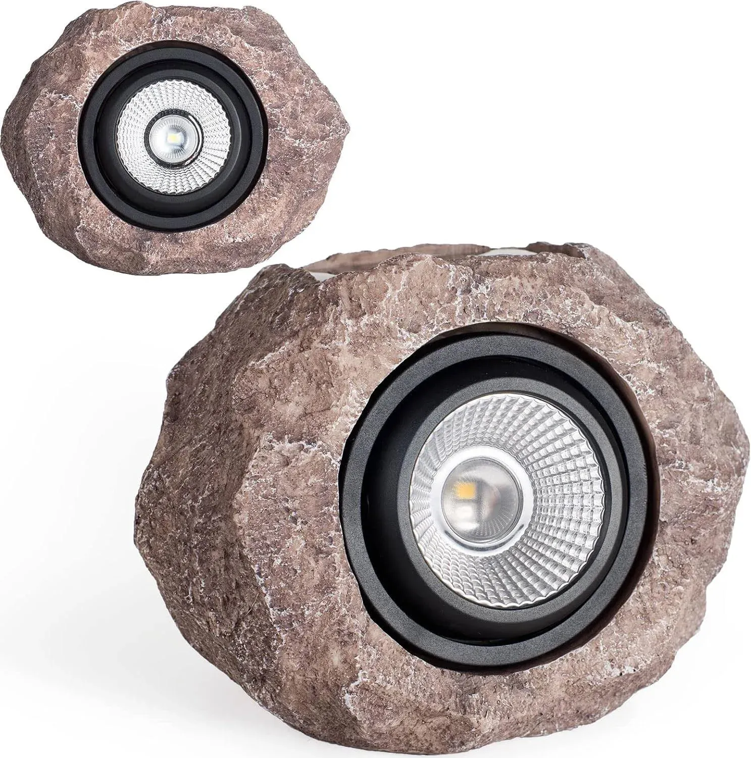 Solar Rock Lights, 2 Pack Outdoor Decorative Garden Spot Lights