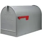 Stanley Gray, Extra Large, Steel, Post Mount Mailbox