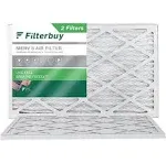 Filterbuy 16x25x1 Air Filter MERV 8 Dust Defense (4-Pack), Pleated HVAC AC Furnace Air Filters Replacement (Actual Size: 15.50 x 24.50 x 0.75 Inches)